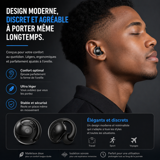 Écouteurs Bluetooth IA Traduction Instantanée.